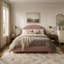 Lit plateforme en tissu bouclé Boucle-134370806-134370808