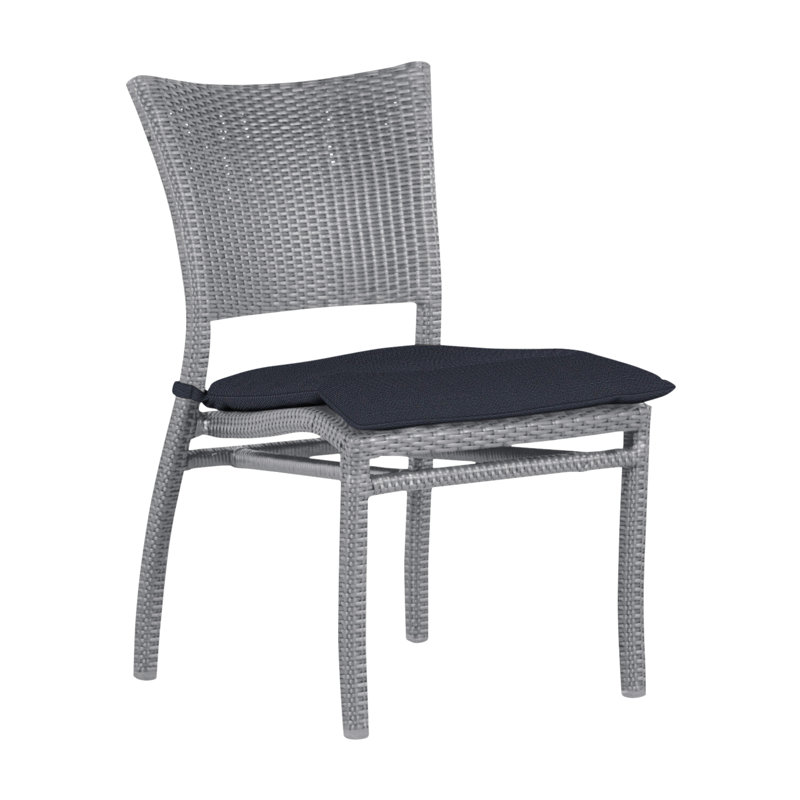 Chaise d'appoint tissée Skye - Huître, Huître, Pas de soudure, Lin marine