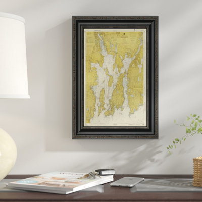 " Nautical Chart - Narragansett Bay CA. 1975 - Sepia Tinted "