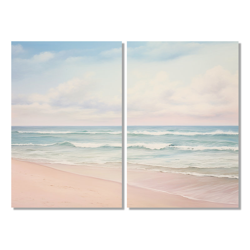 Radke - Grande plage côtière, art mural, 36" H x 48" W, Wrapped Canvas, Does Not Apply
