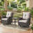 Outdoor Swivel Rocker Chairs, 3 Piece Wicker Patio Set with Thickened Cushions, High Back, Deep Seating, Wide Armrest, Outdoor Swivel Chairs for Porch, Deck-1729615167-1712057250