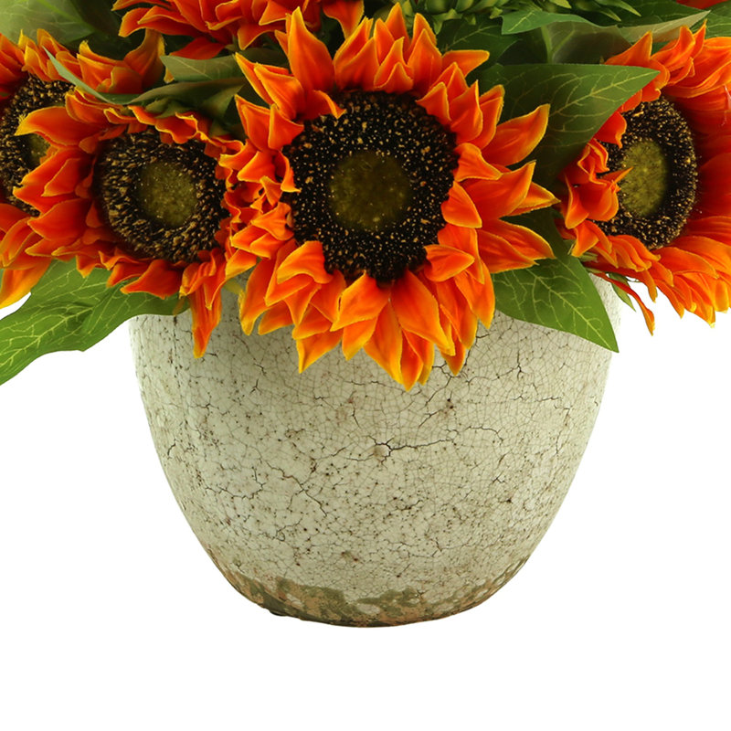 Arrangement de faux tournesol Sarina, Orange