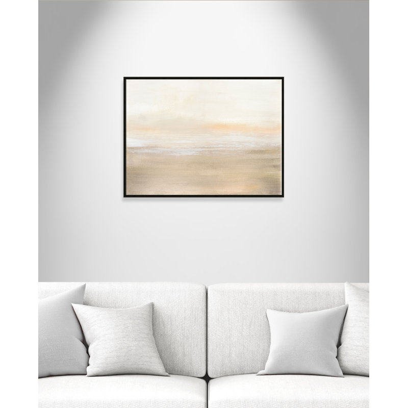 Willadeene Morning Calm - cadre flottant, peinture sur toile, Espresso, H 30 po x l 40 po x P 2 po