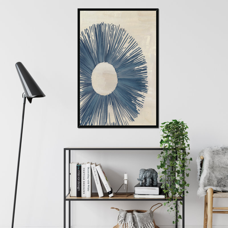 Blue Burst II by Melissa Wang - Painting, Black Framed Paper Print, 34cm H x 24cm W