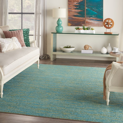 Tapis bleu / vert Nourison Essentials