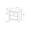Light Oak 2-Drawer Nightstand With Hidden Power Strip