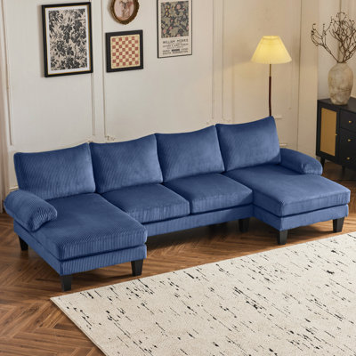  110 In. Pillow Top Arm U-Shaped Sectional Sofa