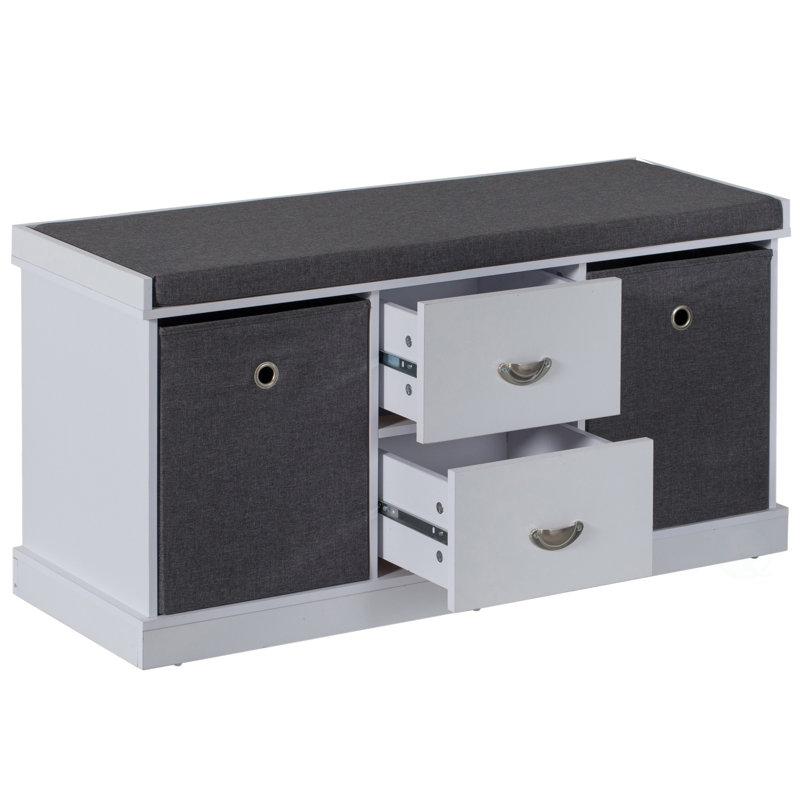 Banc de rangement pour chaussures blanc Rathdowney