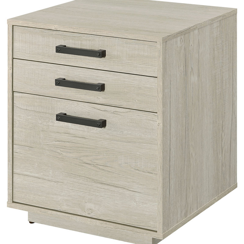 Contemporary, 3 - 4 Drawers, Office File Cabinet, Freestanding, White Washed Grey, Arm, Design, Construction And Gray Freestanding Drawer Cabinet For Home Office, Arm And Contemporary Style, Main