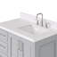 Ensemble de meuble-lavabo simple 36,25 po avec plateau en quartz Abshire-94668909