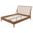Spindle Platform Queen Bed With 46.5" Tall Headboard, Bohemian Bed Frame With Wooden Slats And Metal Support, Mid-Century Modern Style,No Box Spring Needed-255645605-255645626