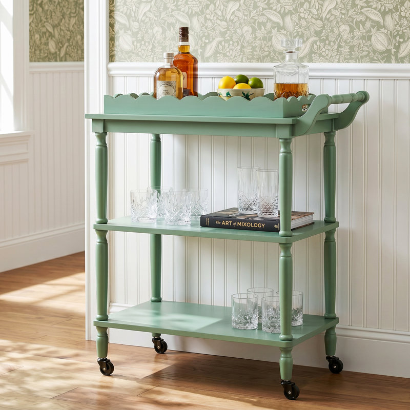 Reinhart Aydah Emmeline Outdoor Side Table Natural, Sage Green