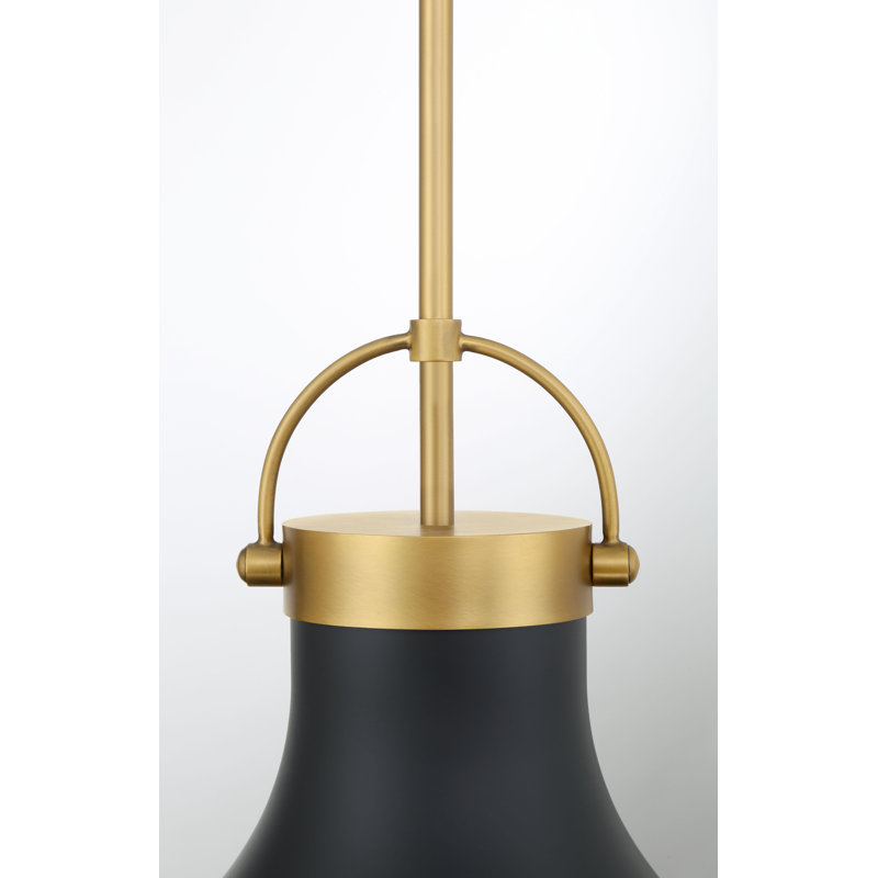 1 LIGHT PENDANT, Legacy Brass/Matte Coal