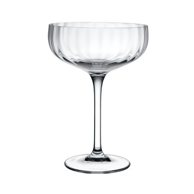 Ensemble de 4 verres à champagne Villeroy & Boch Rose Garden Collection, transparents et lavables au lave-vaisselle pour vin mousseux, Prosecco et champagne