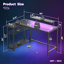 48" L Shaped Computer Desk with Power Outlet, LED Gaming or Work Desk with Monitor Stand-29026597
