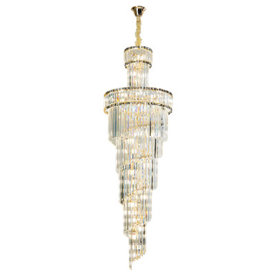 23-Light Crystal Dimmable Tiered Chandelier