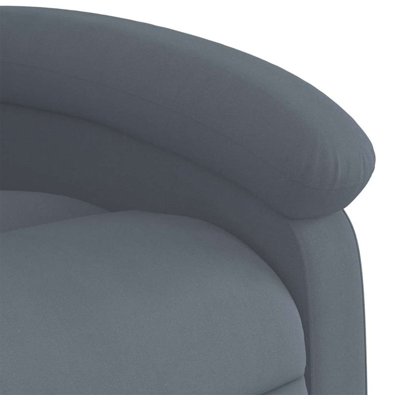 Upholstered Massage Chair, Electric Push Back, Gray Velvet