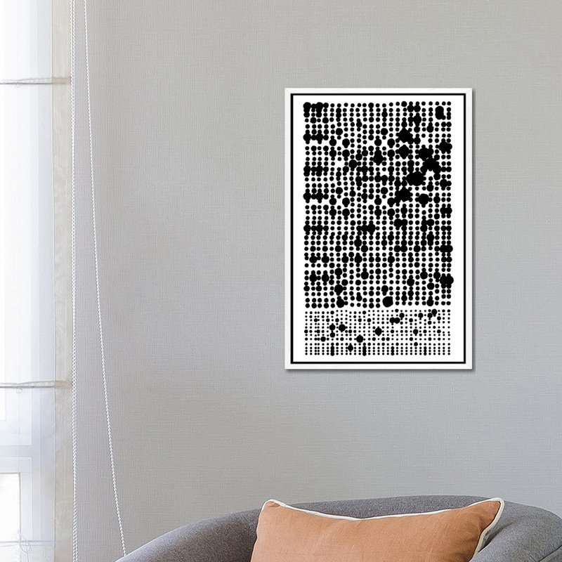 Rows Of Dots by The Maisey Design Shop - Floater Frame Gallery-Wrapped Canvas Giclée on Canvas, White