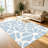 1PC pastel blue daisy floral printed area rugs, Soft and Comfortable, easy-to-maintain, machine washable Indoor floor mat, suitable for living room, bedroom, kitchen, entryway, patio, balcony, dining area, Home Decor, Outdoor Decor.-1673846772