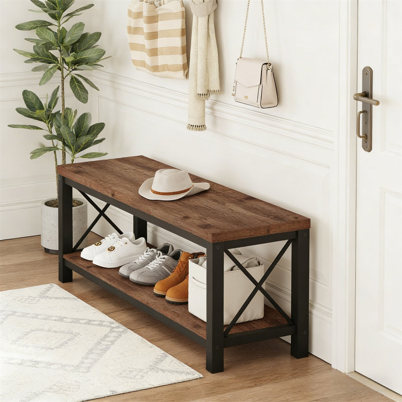 Premium Wooden Shoe Cabinet For Home, Rustic