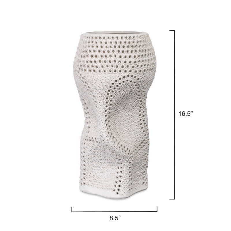 Handmade Table Vase, Matte White