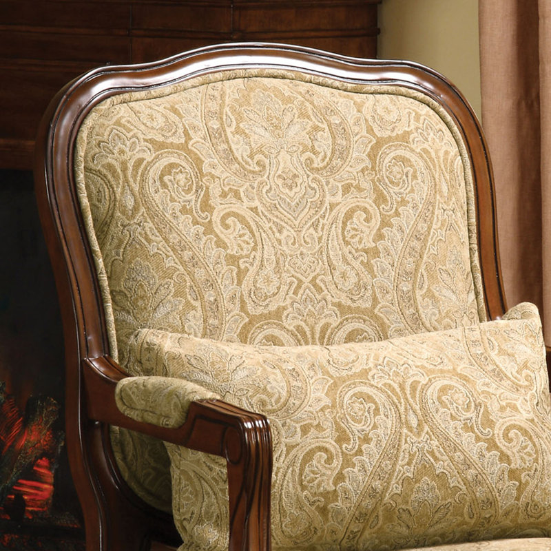 Fauteuil en polyester de 67,95 po de largeur Albryna, Mélange de polyester beige