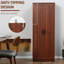 Garde-manger de 63 po, armoire à 2 portes avec 5 tablettes et 2 tablettes réglables, brun pour un garde-manger élégant, niveaux. Gardez bien rangé. Salle à manger