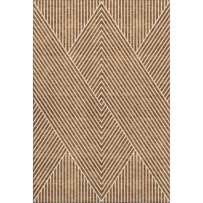 Premium Machine Washable Prisco Terracotta Rug