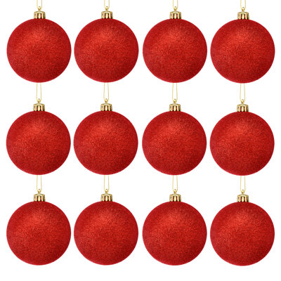 80mm Shatterproof Plastic Glitter Ball 