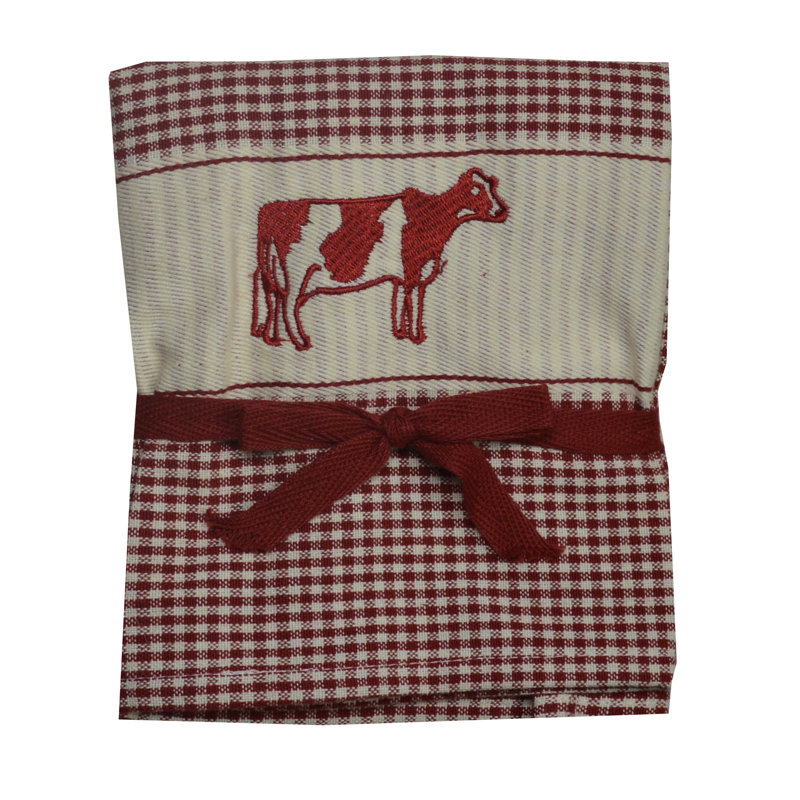 Serviette de cuisine holstein vache, Rouge