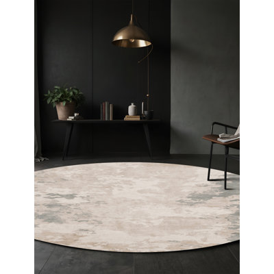 Tapis beige soyeux et moelleux