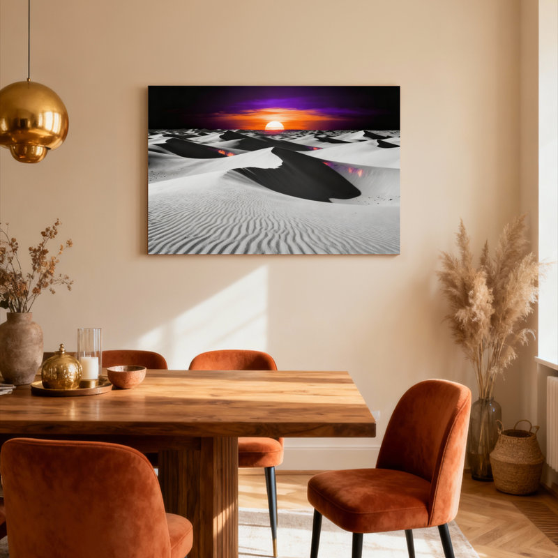 «Desert Dunes Sunset», ensemble de 1 reproduction d'art sur toile tendue, H 24 po x l 36 po