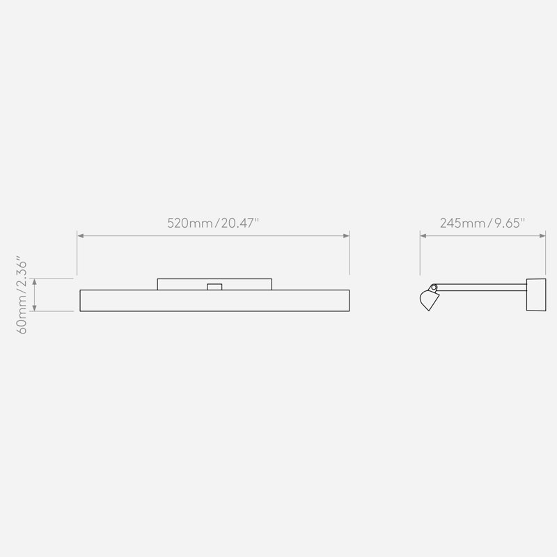 Renoir, 2.36" H x 20.47" W x 9.65" D, Matt Brushed Brass, 612 Lumens