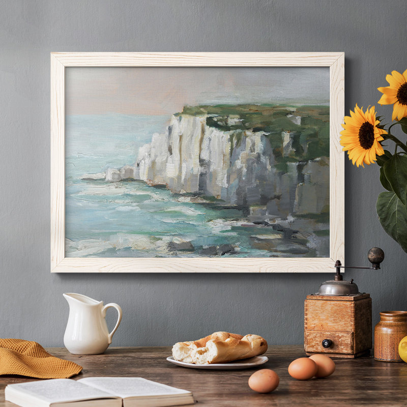 Falaises de la mer blanche II, Blanc, H 28 po x l 42 po x P 1,5 po