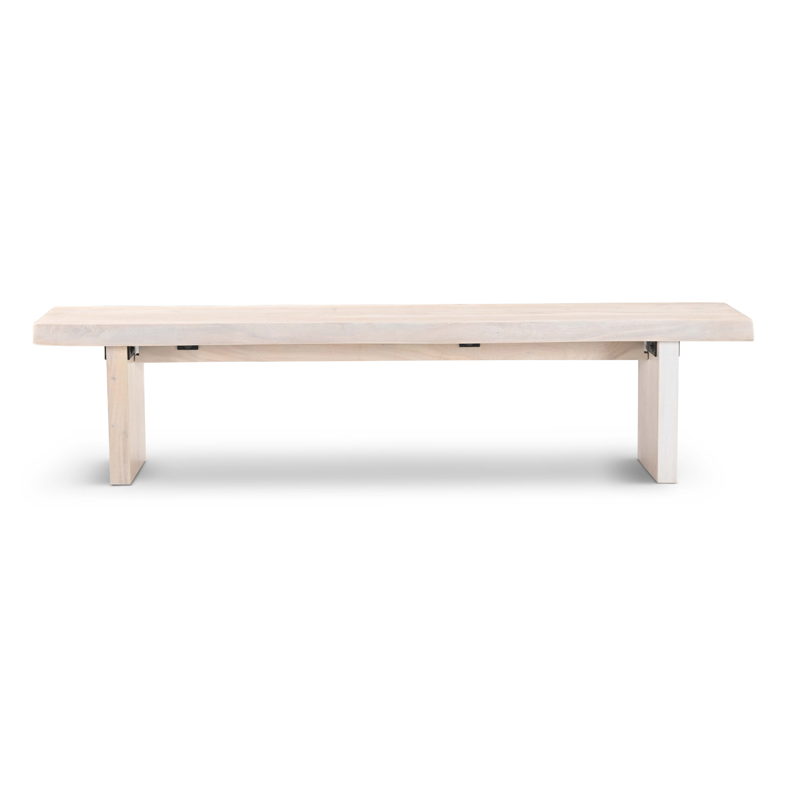 Colin Dining Bench, 18" H x 78" W x 15" D, White Wash