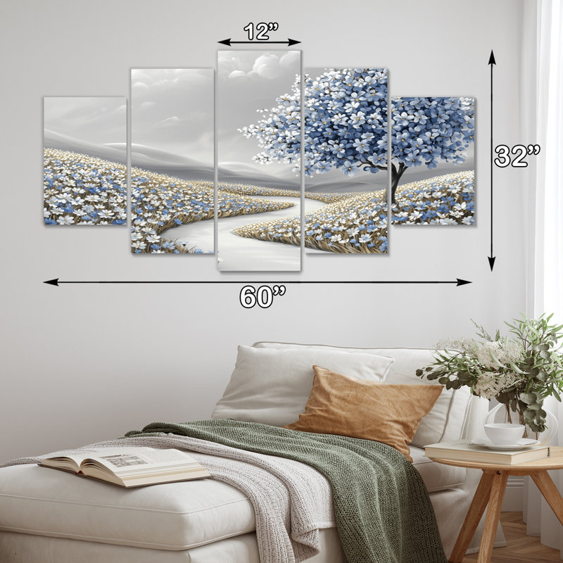 "Countryside Floral Blooms I" - ensemble d'art sur toile