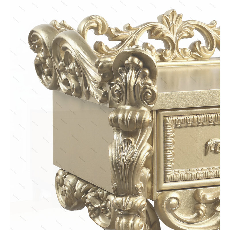 Lexington 1-Drawer Nightstand in Gold