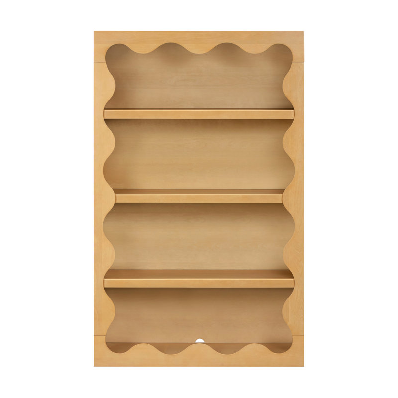 Lido Wave Bookcase, Honey