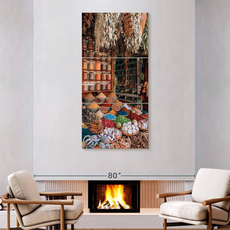 Spice Shop, 75" H x 36" W