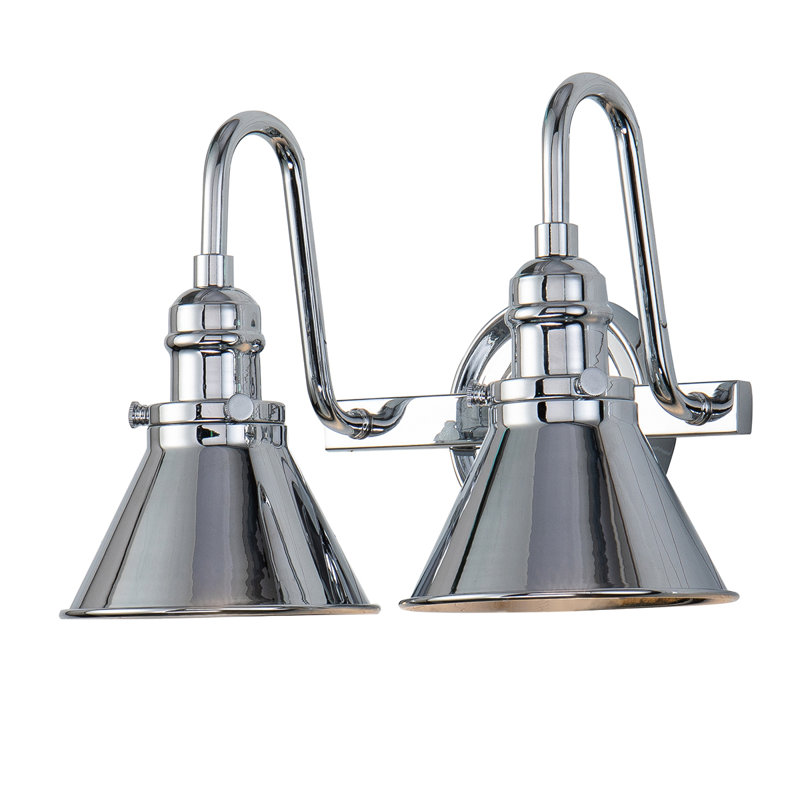 Meuble-lavabo 3 lumières Volya Provence, Chrome, Deux lumières