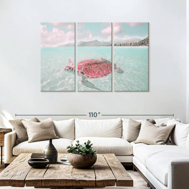 Brampt Sunbathing Turtle, 48" H x 74" W