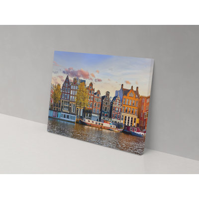 Amsterdam Canal Houses - Wrapped Canvas Print