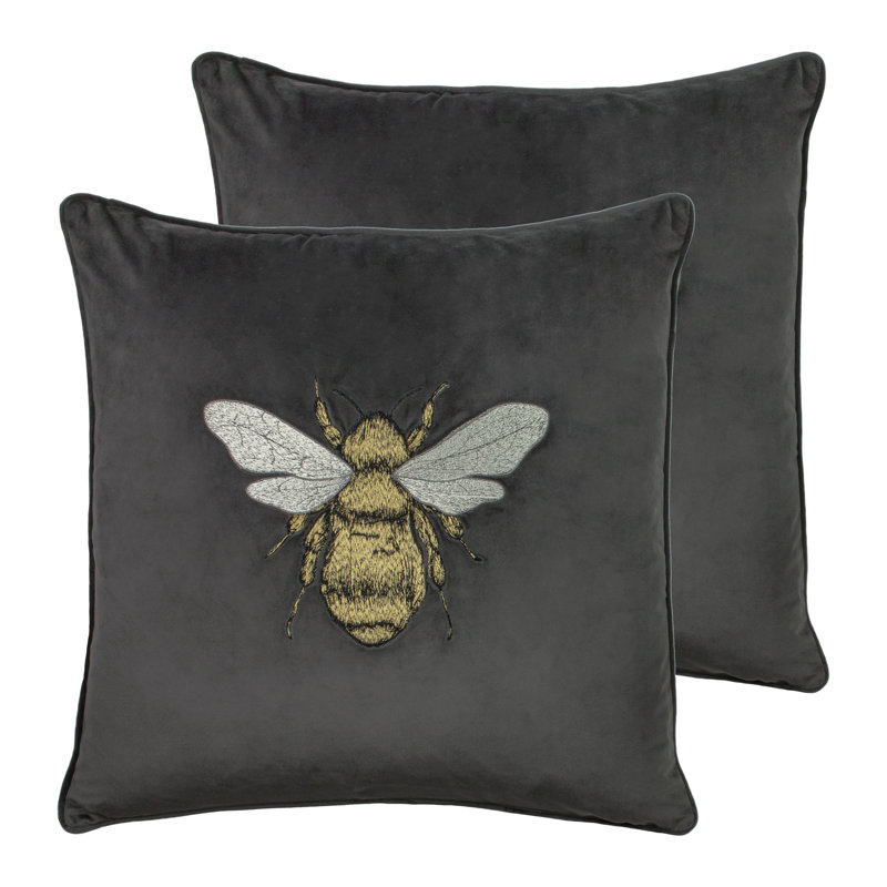 Hortus Square Scatter Cushion, Charcoal
