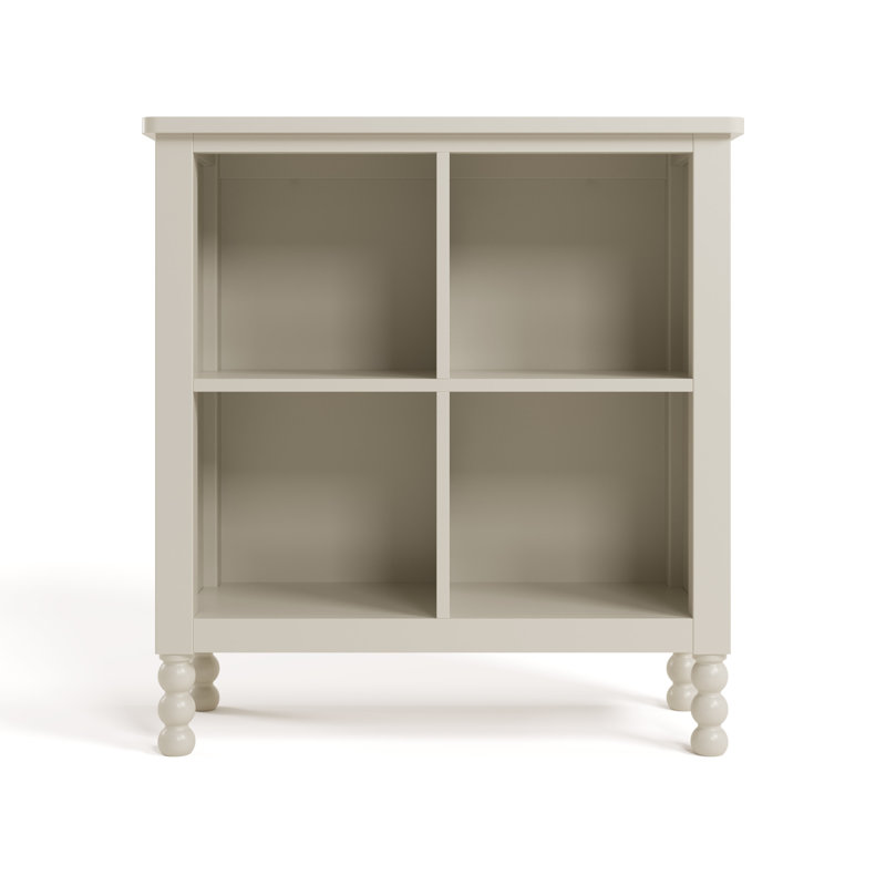 Rio 4 Cube Storage Organizer Bookcase, Frosted Oat