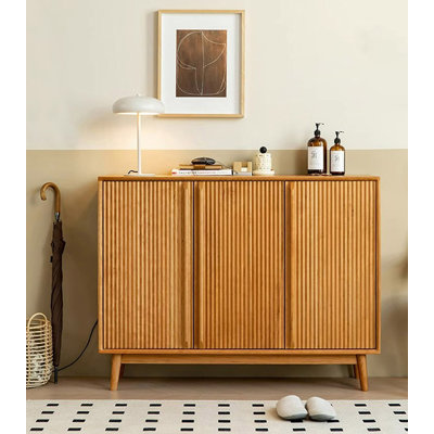 Modern minimalist log shoe cabinet