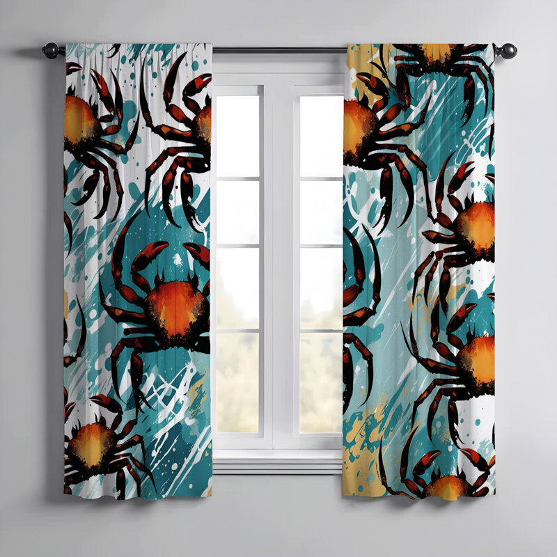 Paire de rideaux semi-transparents en polyester Dotsy, L 56 po x L 78 po