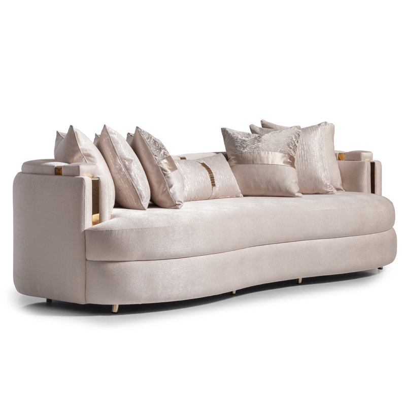 Carmela 102'' Square Arm Curved Sofa