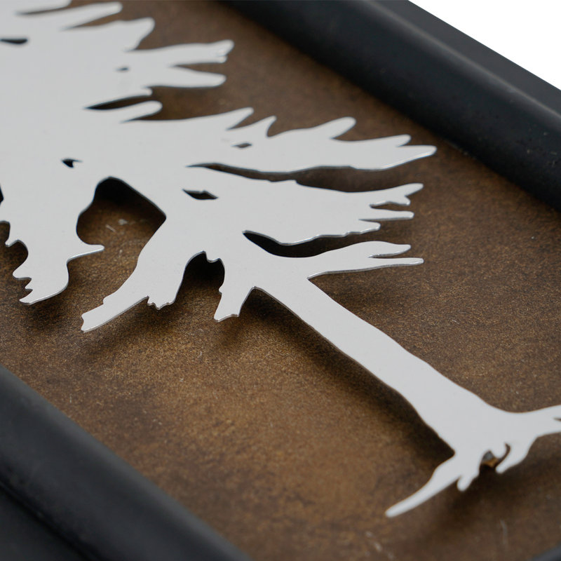 Décoration murale forêt en bois et métal