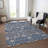 Machine Washable Indoor/Outdoor Cicel ACN1155 Navy Rug-100248171