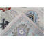 Tapis bleu clair en laine noué à la main Oushak - fond bleu avec motifs floraux pastel-2064105112